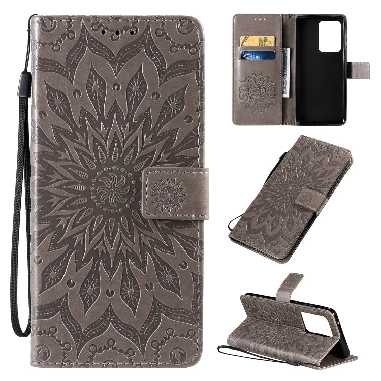 For Galaxy S20 Ultra Sun Print Horizontal Flip Protective Case with Holder & Card Slots & Wallet