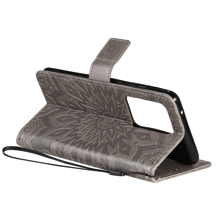 For Galaxy S20 Ultra Sun Print Horizontal Flip Protective Case with Holder & Card Slots & Wallet