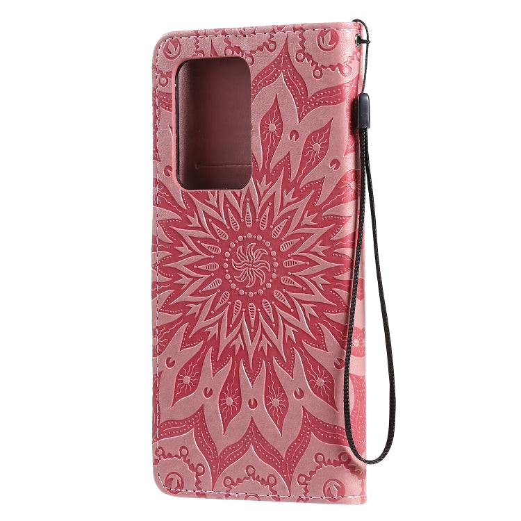 For Galaxy S20 Ultra Sun Print Horizontal Flip Protective Case with Holder & Card Slots & Wallet