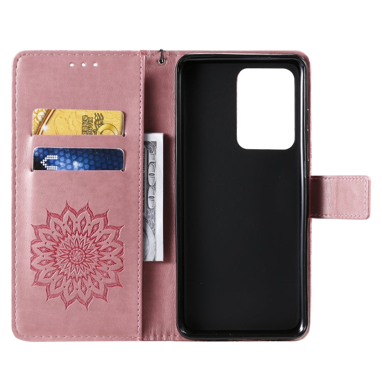 For Galaxy S20 Ultra Sun Print Horizontal Flip Protective Case with Holder & Card Slots & Wallet