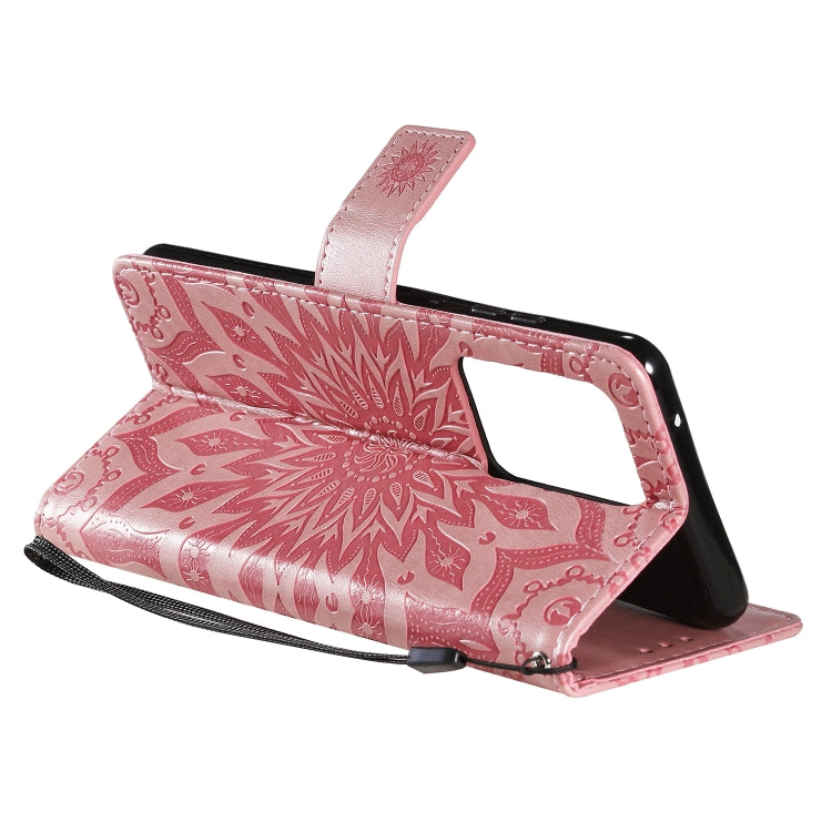 For Galaxy S20 Ultra Sun Print Horizontal Flip Protective Case with Holder & Card Slots & Wallet