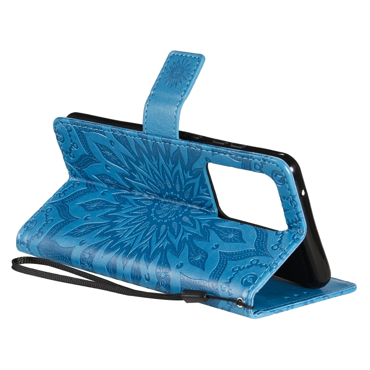 For Galaxy S20 Ultra Sun Print Horizontal Flip Protective Case with Holder & Card Slots & Wallet