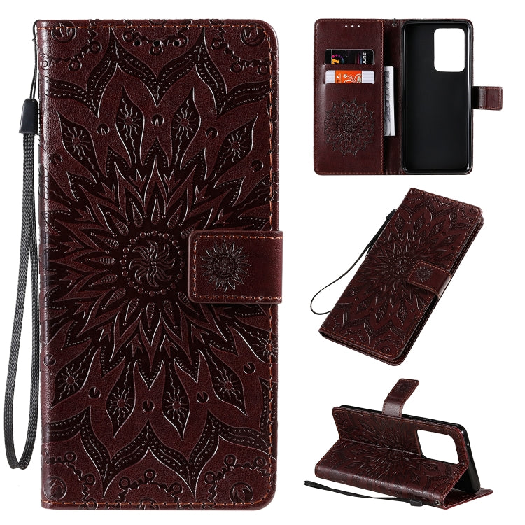 For Galaxy S20 Ultra Sun Print Horizontal Flip Protective Case with Holder & Card Slots & Wallet