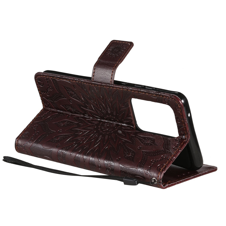 For Galaxy S20 Ultra Sun Print Horizontal Flip Protective Case with Holder & Card Slots & Wallet