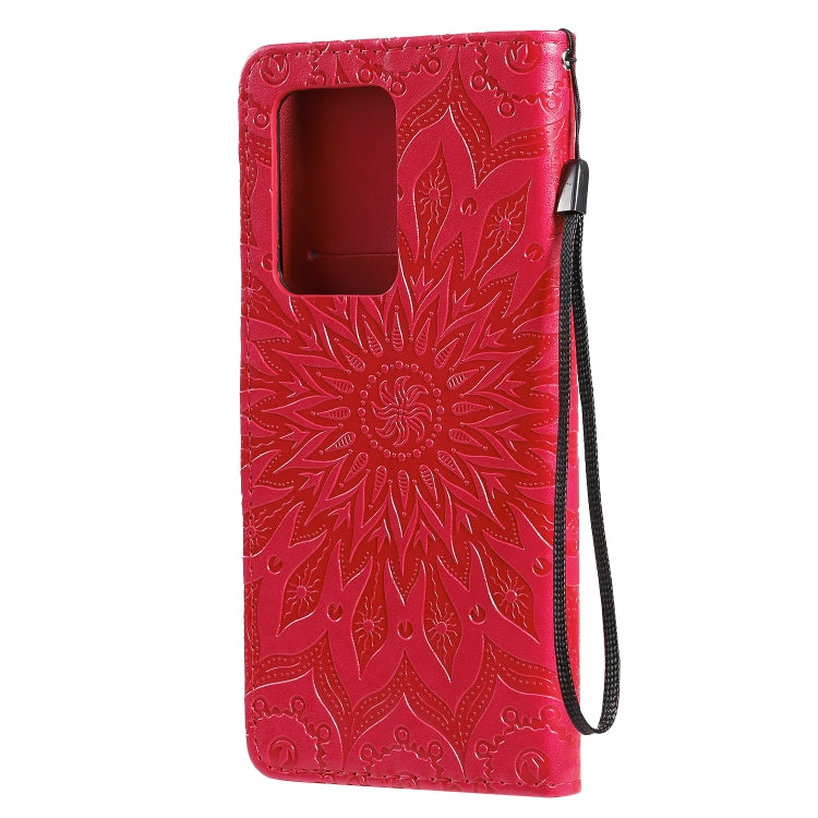 For Galaxy S20 Ultra Sun Print Horizontal Flip Protective Case with Holder & Card Slots & Wallet