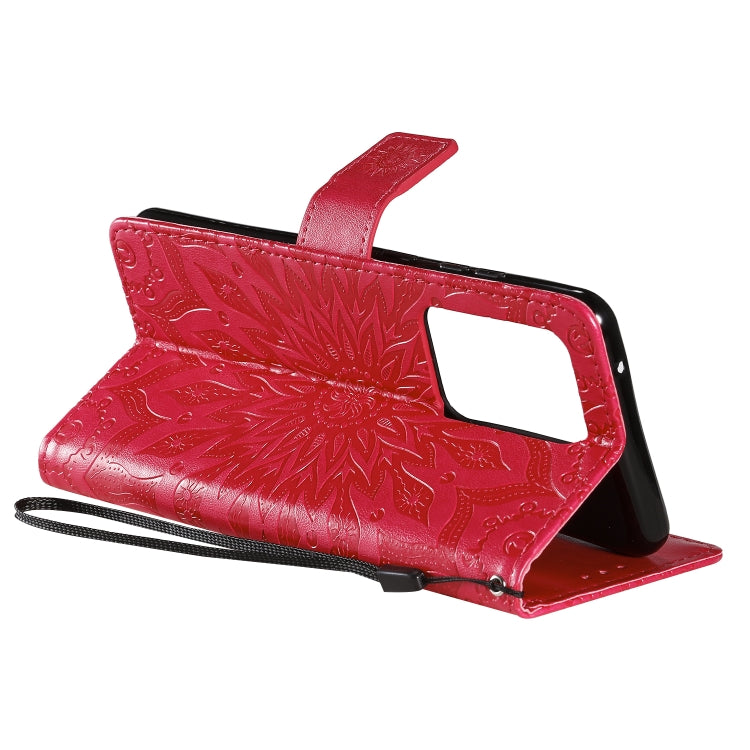 For Galaxy S20 Ultra Sun Print Horizontal Flip Protective Case with Holder & Card Slots & Wallet