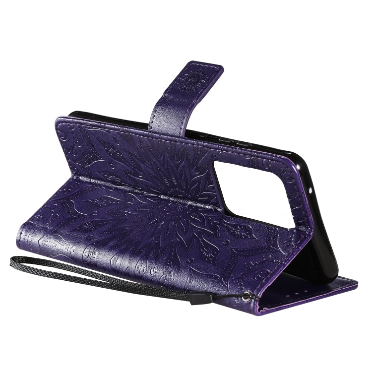 For Galaxy S20 Ultra Sun Print Horizontal Flip Protective Case with Holder & Card Slots & Wallet