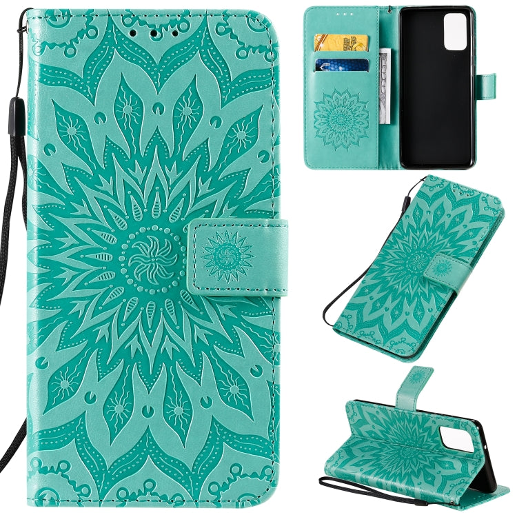 For Galaxy S20+ Sun Print Horizontal Flip Protective Case with Holder & Card Slots & Wallet