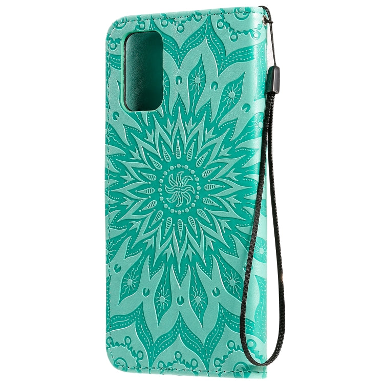 For Galaxy S20+ Sun Print Horizontal Flip Protective Case with Holder & Card Slots & Wallet