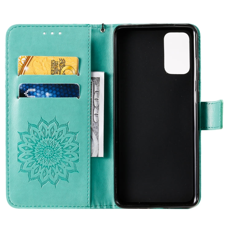 For Galaxy S20+ Sun Print Horizontal Flip Protective Case with Holder & Card Slots & Wallet
