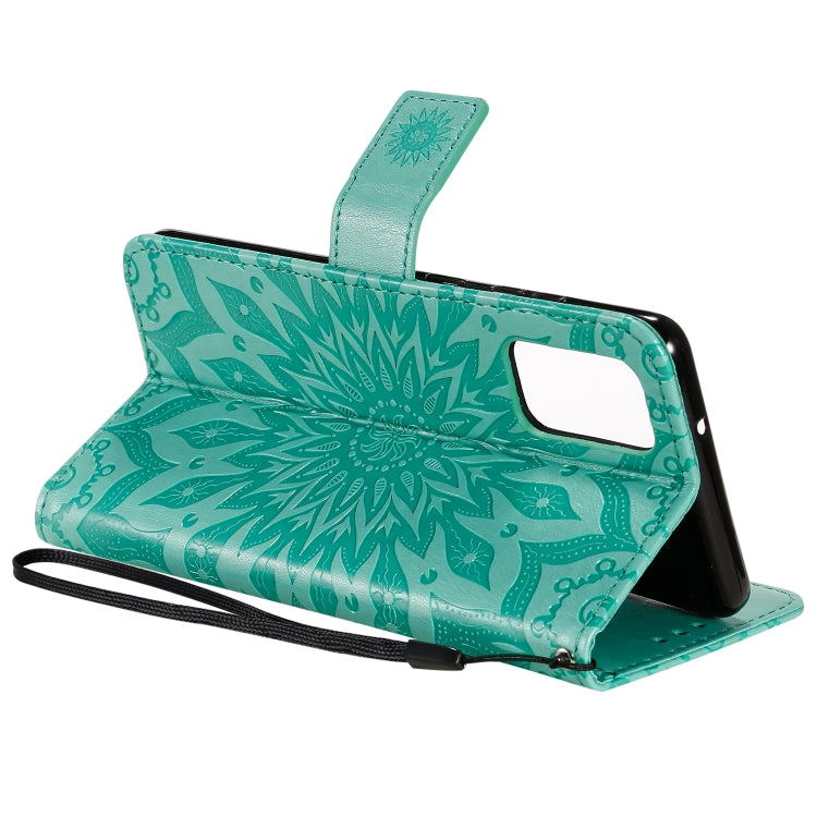 For Galaxy S20+ Sun Print Horizontal Flip Protective Case with Holder & Card Slots & Wallet