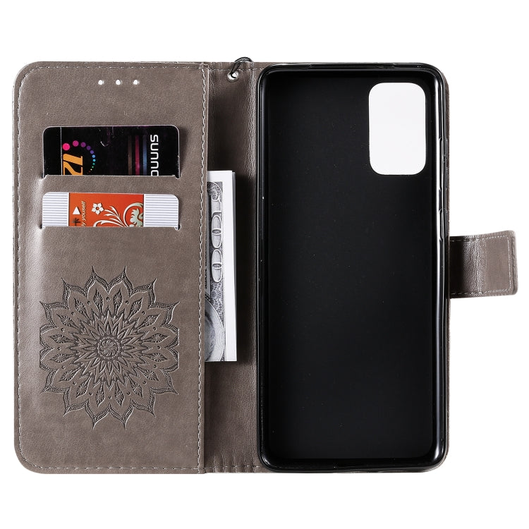 For Galaxy S20+ Sun Print Horizontal Flip Protective Case with Holder & Card Slots & Wallet