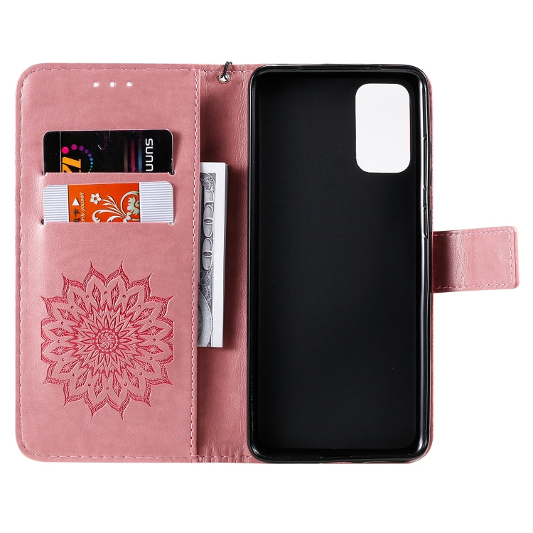 For Galaxy S20+ Sun Print Horizontal Flip Protective Case with Holder & Card Slots & Wallet