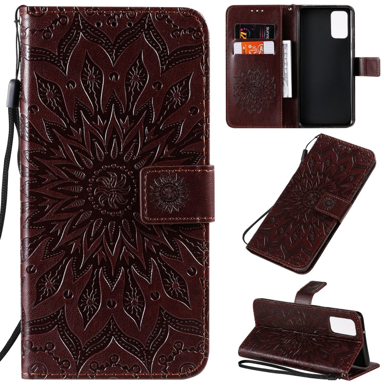 For Galaxy S20+ Sun Print Horizontal Flip Protective Case with Holder & Card Slots & Wallet