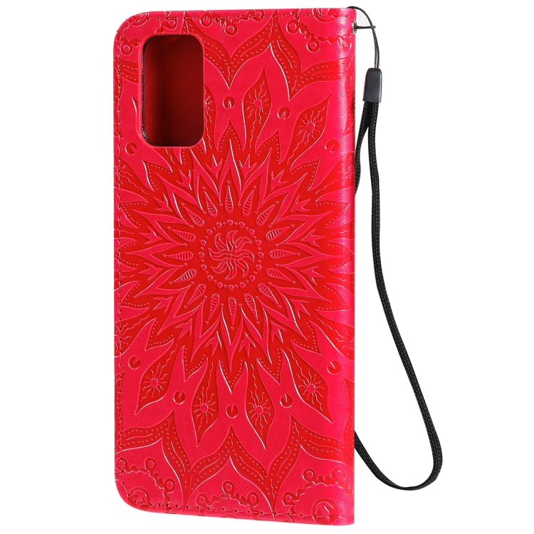 For Galaxy S20+ Sun Print Horizontal Flip Protective Case with Holder & Card Slots & Wallet