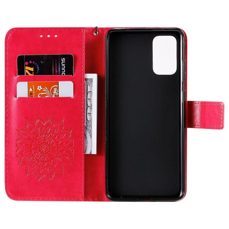 For Galaxy S20+ Sun Print Horizontal Flip Protective Case with Holder & Card Slots & Wallet