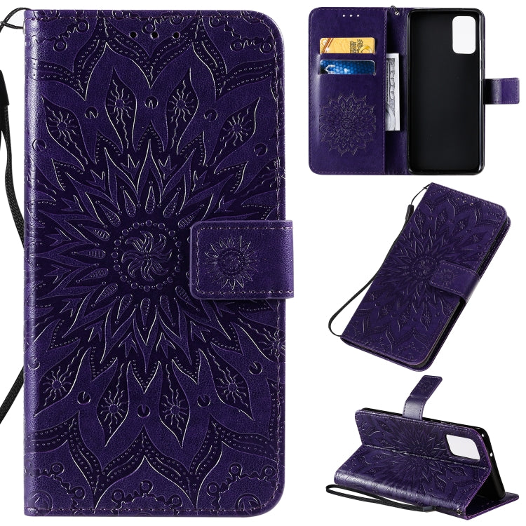 For Galaxy S20+ Sun Print Horizontal Flip Protective Case with Holder & Card Slots & Wallet