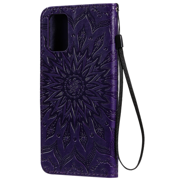 For Galaxy S20+ Sun Print Horizontal Flip Protective Case with Holder & Card Slots & Wallet