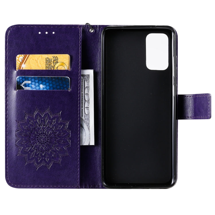 For Galaxy S20+ Sun Print Horizontal Flip Protective Case with Holder & Card Slots & Wallet