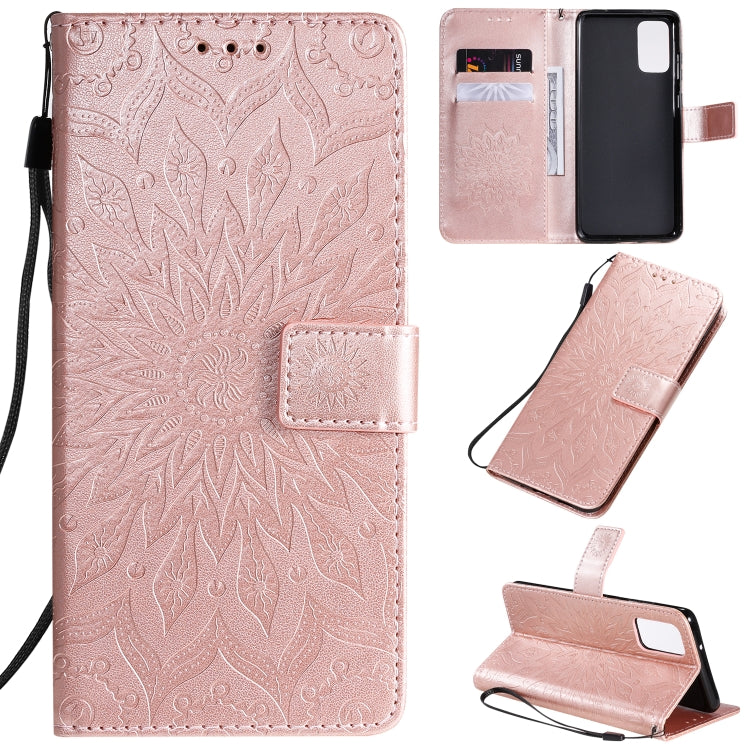 For Galaxy S20+ Sun Print Horizontal Flip Protective Case with Holder & Card Slots & Wallet