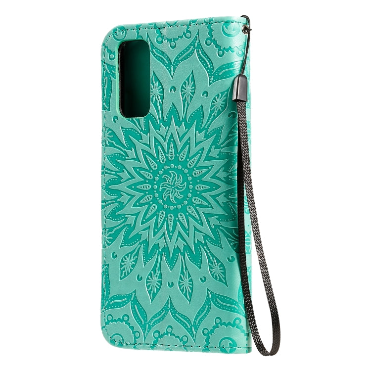 For Galaxy S20 Sun Print Horizontal Flip Protective Case with Holder & Card Slots & Wallet