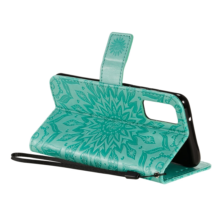 For Galaxy S20 Sun Print Horizontal Flip Protective Case with Holder & Card Slots & Wallet