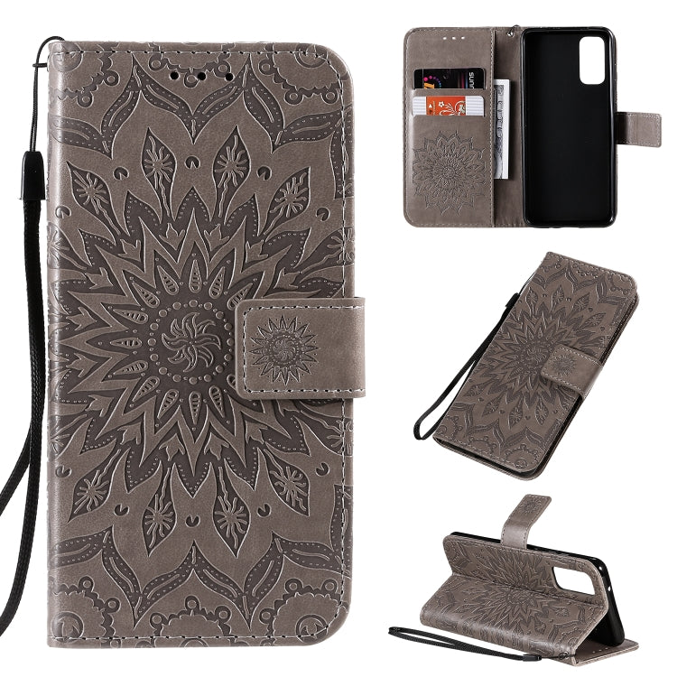 For Galaxy S20 Sun Print Horizontal Flip Protective Case with Holder & Card Slots & Wallet