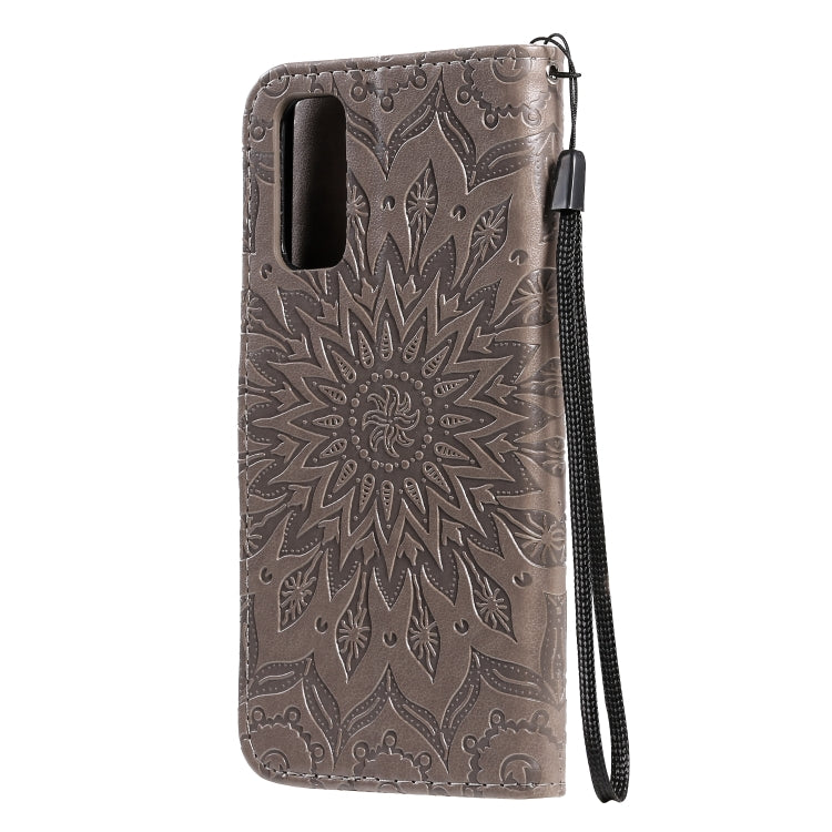 For Galaxy S20 Sun Print Horizontal Flip Protective Case with Holder & Card Slots & Wallet