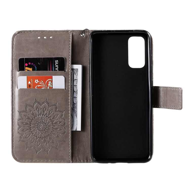 For Galaxy S20 Sun Print Horizontal Flip Protective Case with Holder & Card Slots & Wallet