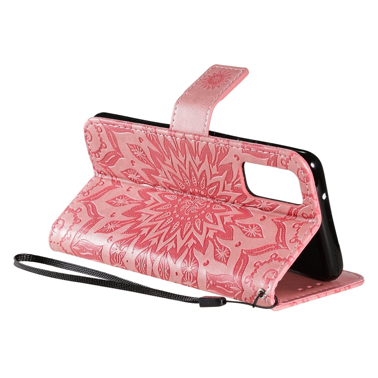 For Galaxy S20 Sun Print Horizontal Flip Protective Case with Holder & Card Slots & Wallet