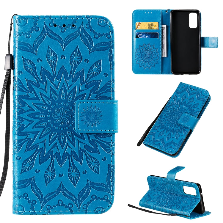 For Galaxy S20 Sun Print Horizontal Flip Protective Case with Holder & Card Slots & Wallet