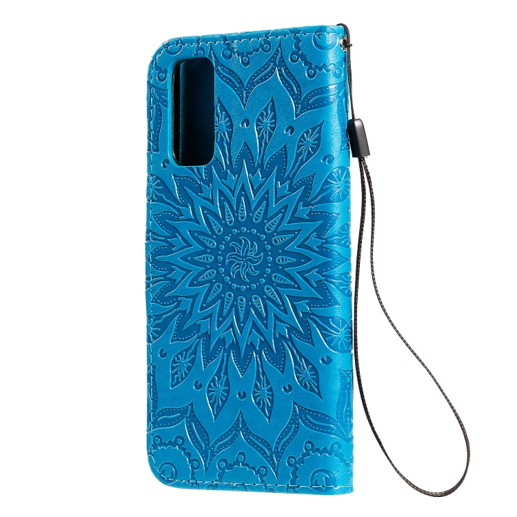 For Galaxy S20 Sun Print Horizontal Flip Protective Case with Holder & Card Slots & Wallet