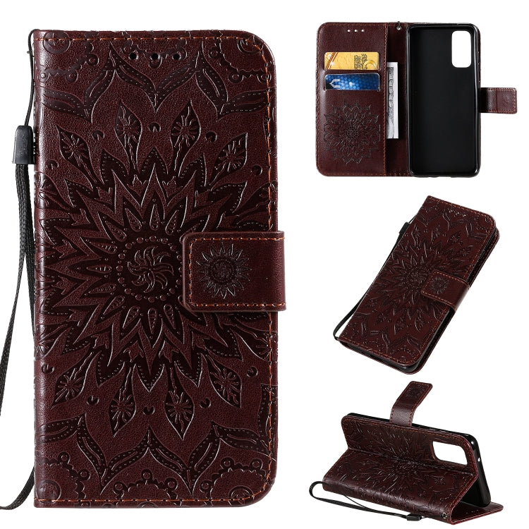 For Galaxy S20 Sun Print Horizontal Flip Protective Case with Holder & Card Slots & Wallet