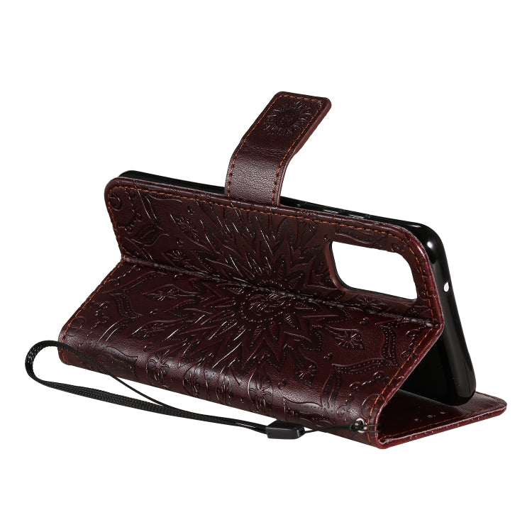 For Galaxy S20 Sun Print Horizontal Flip Protective Case with Holder & Card Slots & Wallet