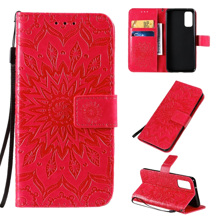 For Galaxy S20 Sun Print Horizontal Flip Protective Case with Holder & Card Slots & Wallet