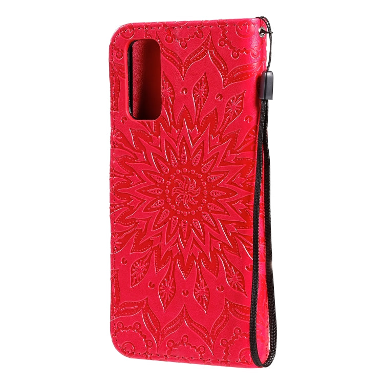 For Galaxy S20 Sun Print Horizontal Flip Protective Case with Holder & Card Slots & Wallet