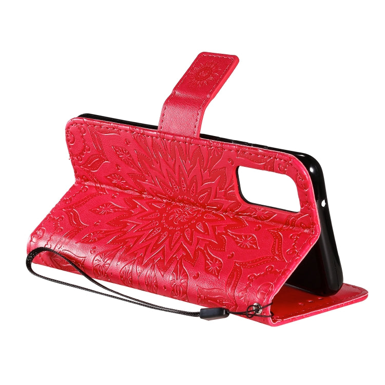 For Galaxy S20 Sun Print Horizontal Flip Protective Case with Holder & Card Slots & Wallet