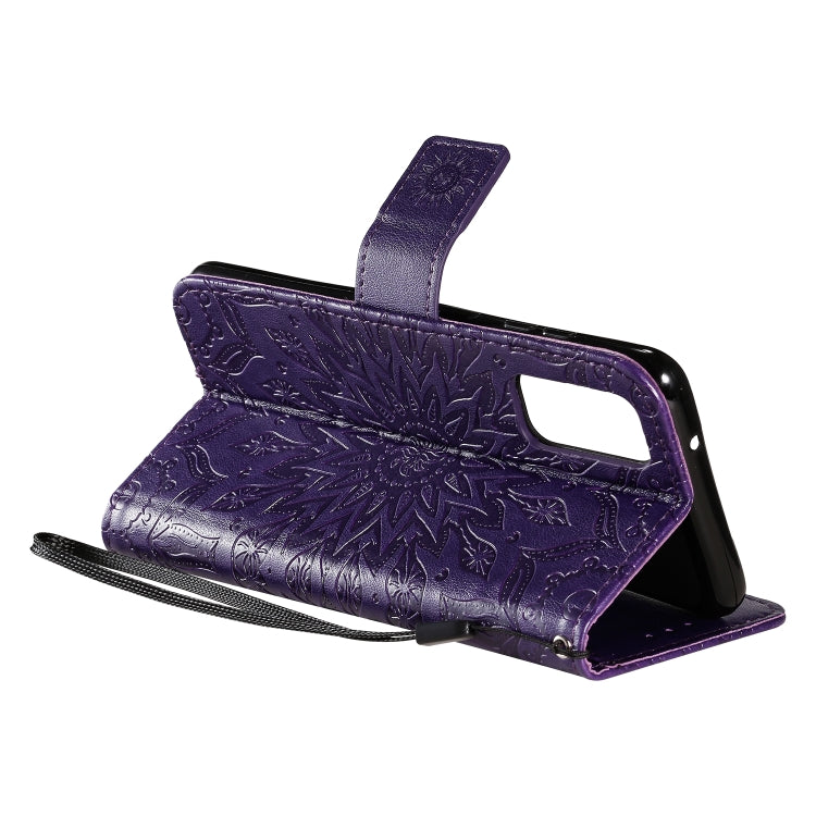 For Galaxy S20 Sun Print Horizontal Flip Protective Case with Holder & Card Slots & Wallet