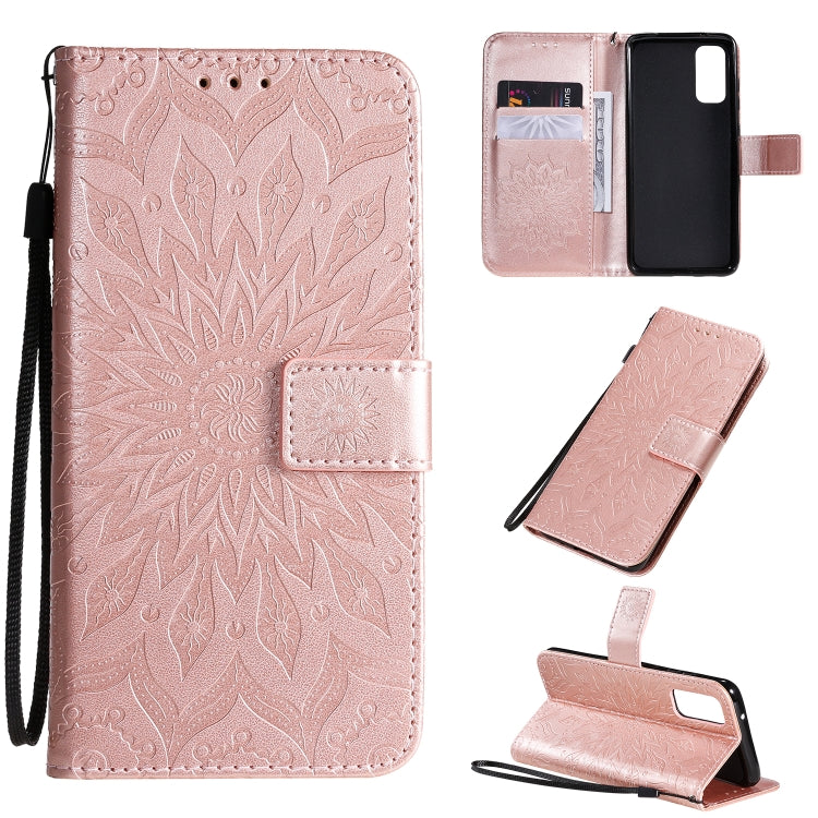 For Galaxy S20 Sun Print Horizontal Flip Protective Case with Holder & Card Slots & Wallet