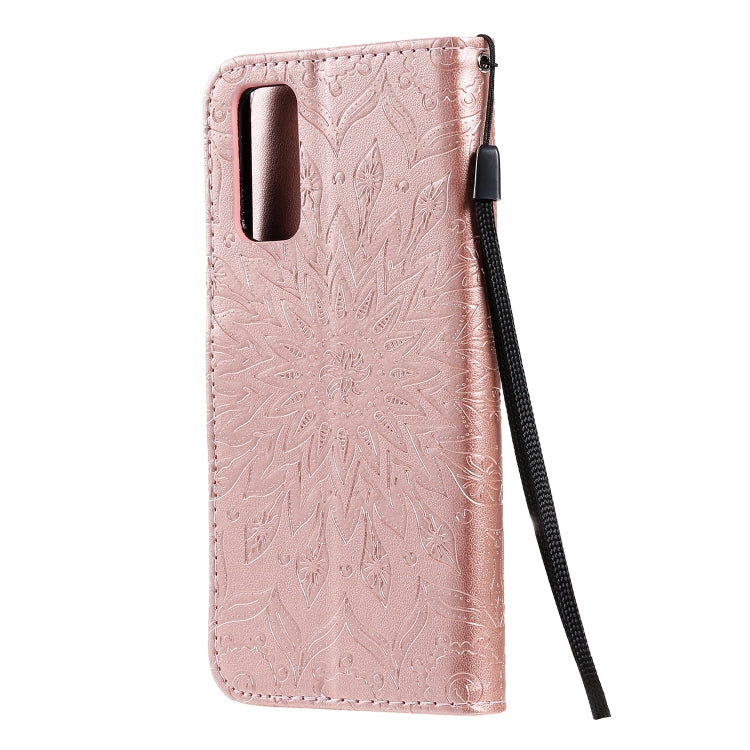 For Galaxy S20 Sun Print Horizontal Flip Protective Case with Holder & Card Slots & Wallet