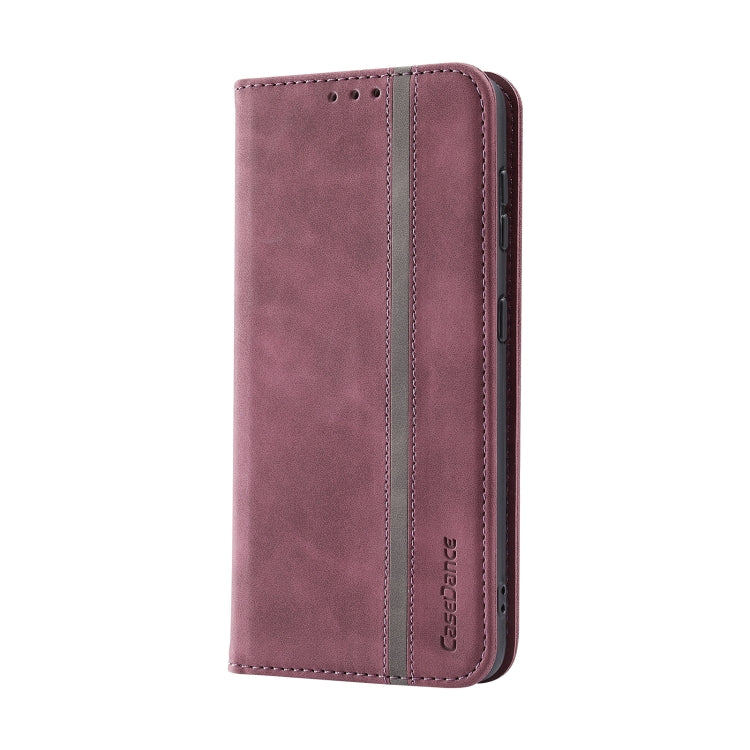 For Samsung Galaxy S21 FE Splicing Skin Feel Magnetic Leather Phone Case
