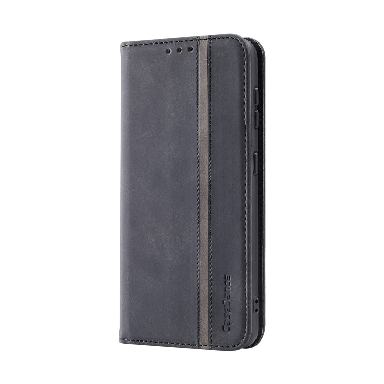 For Samsung Galaxy S21 FE Splicing Skin Feel Magnetic Leather Phone Case