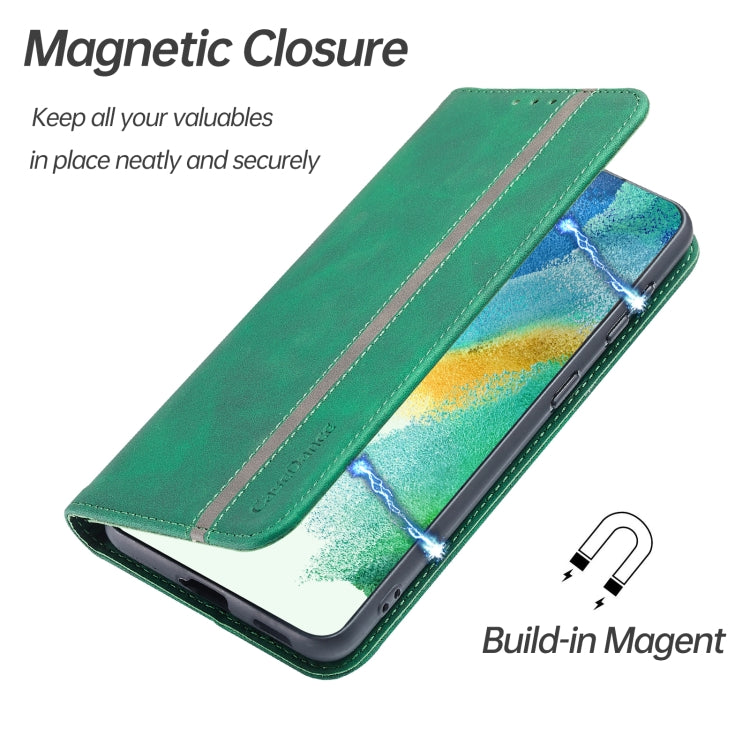 For Samsung Galaxy S21 FE Splicing Skin Feel Magnetic Leather Phone Case
