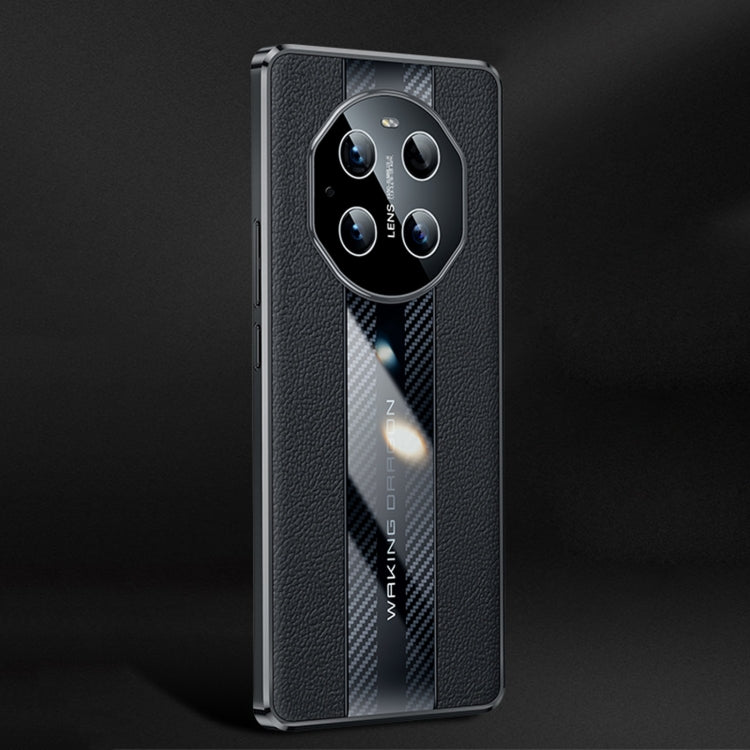 For Huawei Mate 40 Pro Racing Car Design Leather Electroplating Process Anti-fingerprint Protective Phone Case