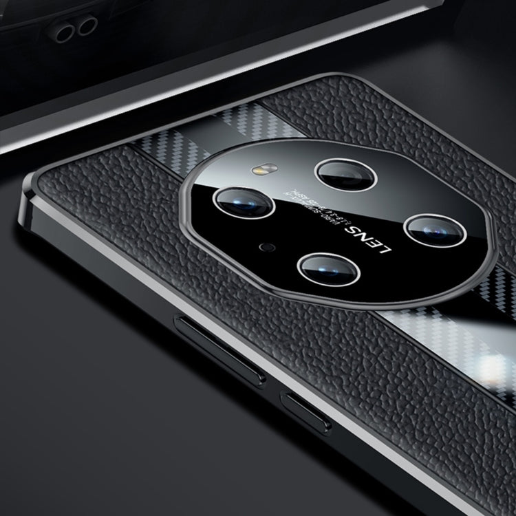 For Huawei Mate 40 Pro Racing Car Design Leather Electroplating Process Anti-fingerprint Protective Phone Case