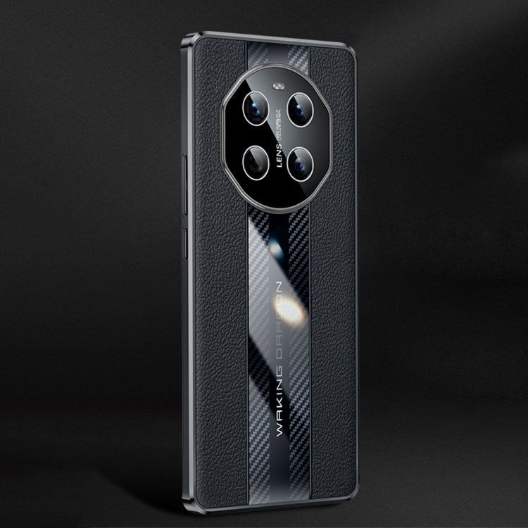 For Huawei Mate 40 Racing Car Design Leather Electroplating Process Anti-fingerprint Protective Phone Case