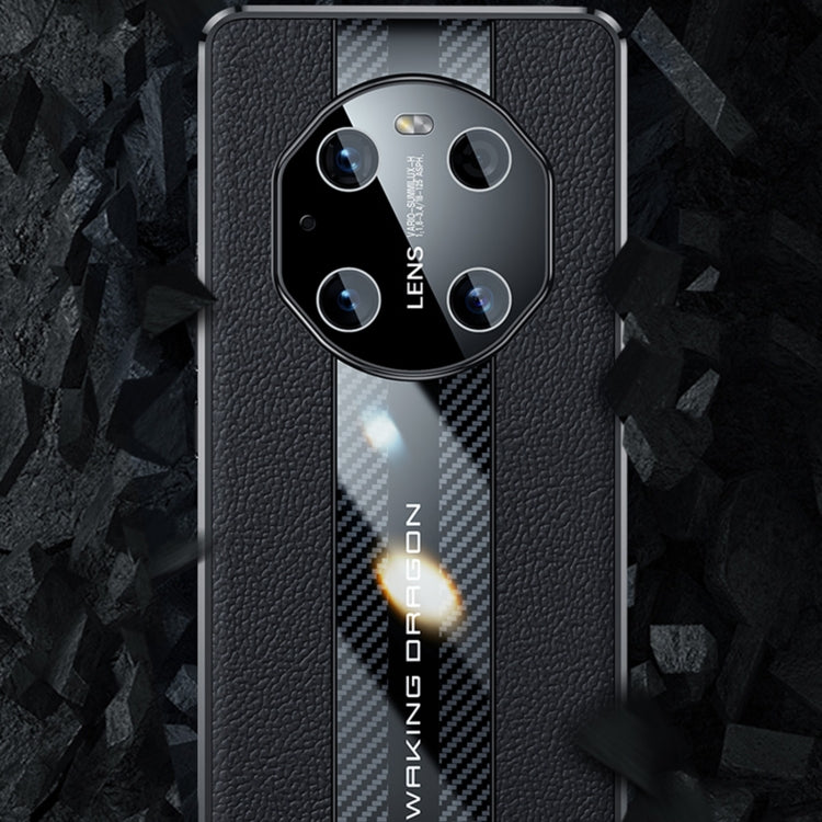 For Huawei Mate 40 Racing Car Design Leather Electroplating Process Anti-fingerprint Protective Phone Case
