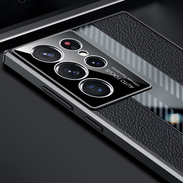 For Samsung Galaxy S21 5G Racing Car Design Leather Electroplating Process Anti-fingerprint Protective Phone Case