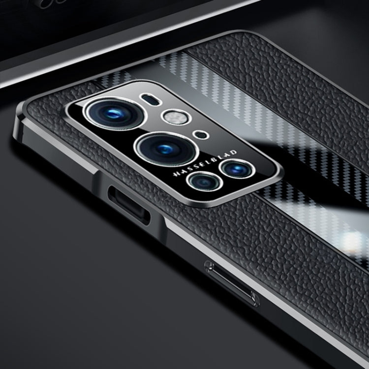 For OnePlus 9 Pro Racing Car Design Leather Electroplating Process Anti-fingerprint Protective Phone Case