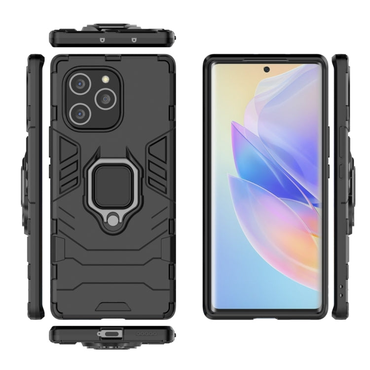 For Honor 60 SE PC + TPU Shockproof Protective Phone Case with Magnetic Ring Holder